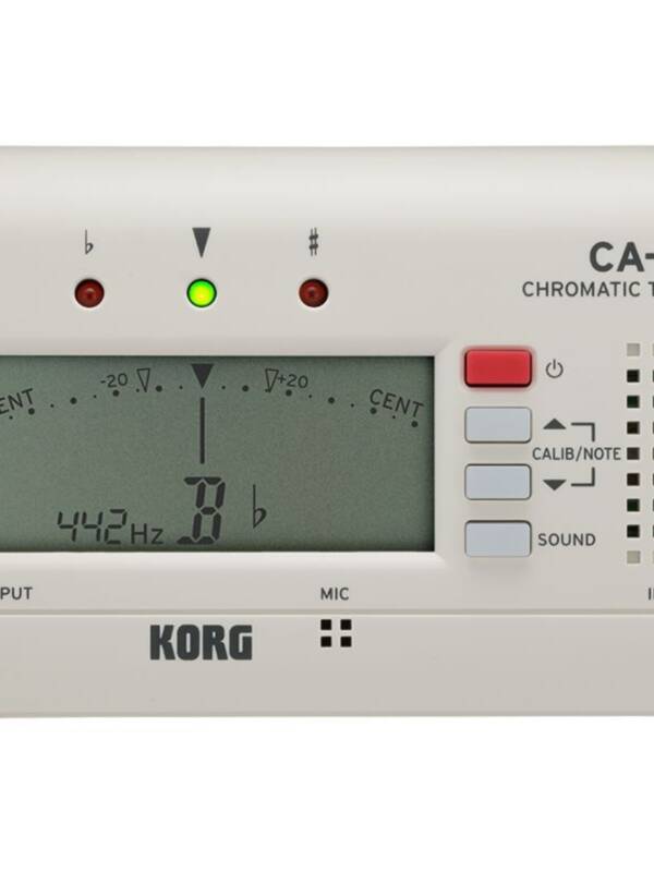 Korg Chromatic Tuner w/ Output Jack, Folding Stand CA-50 White