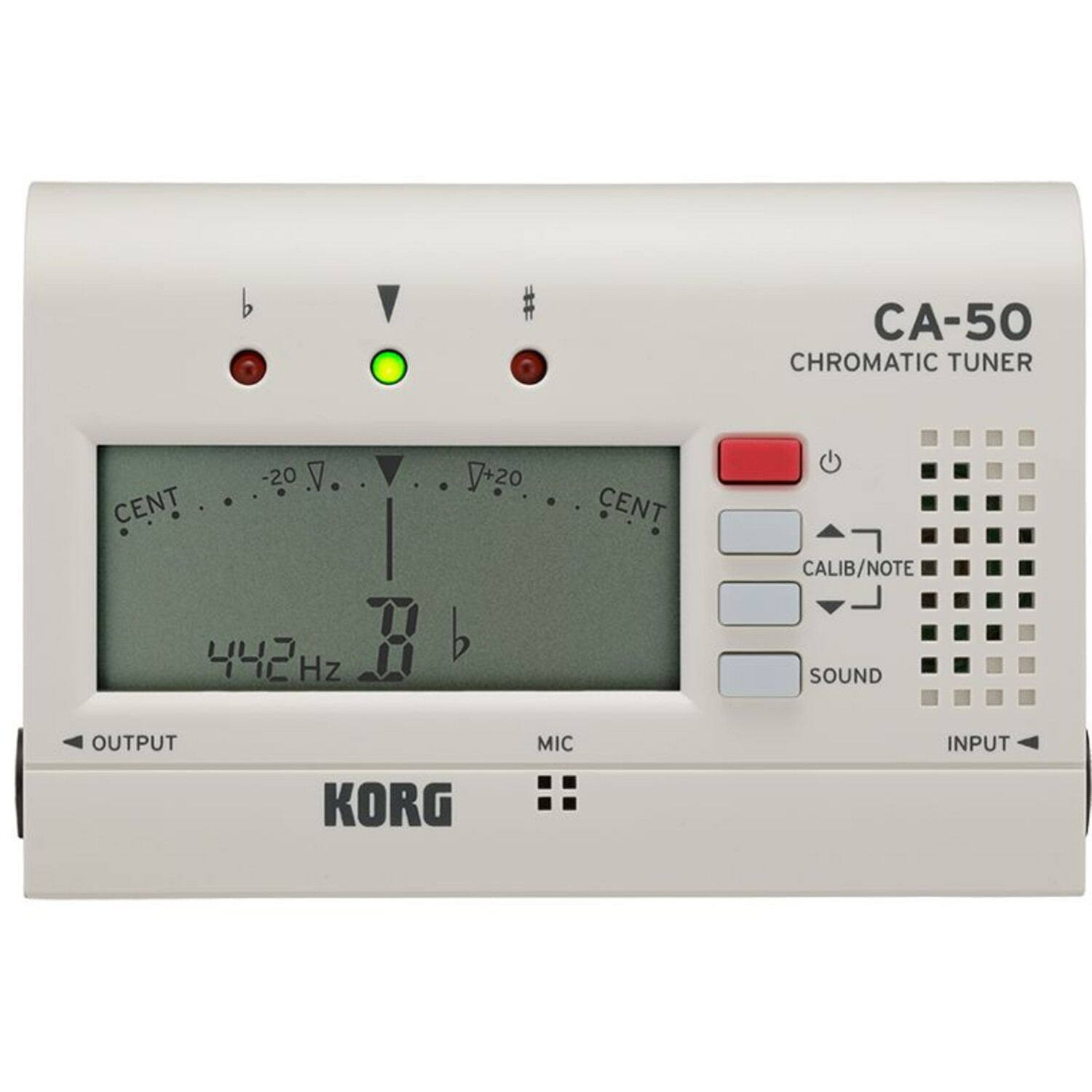 Korg Chromatic Tuner w/ Output Jack, Folding Stand CA-50 White