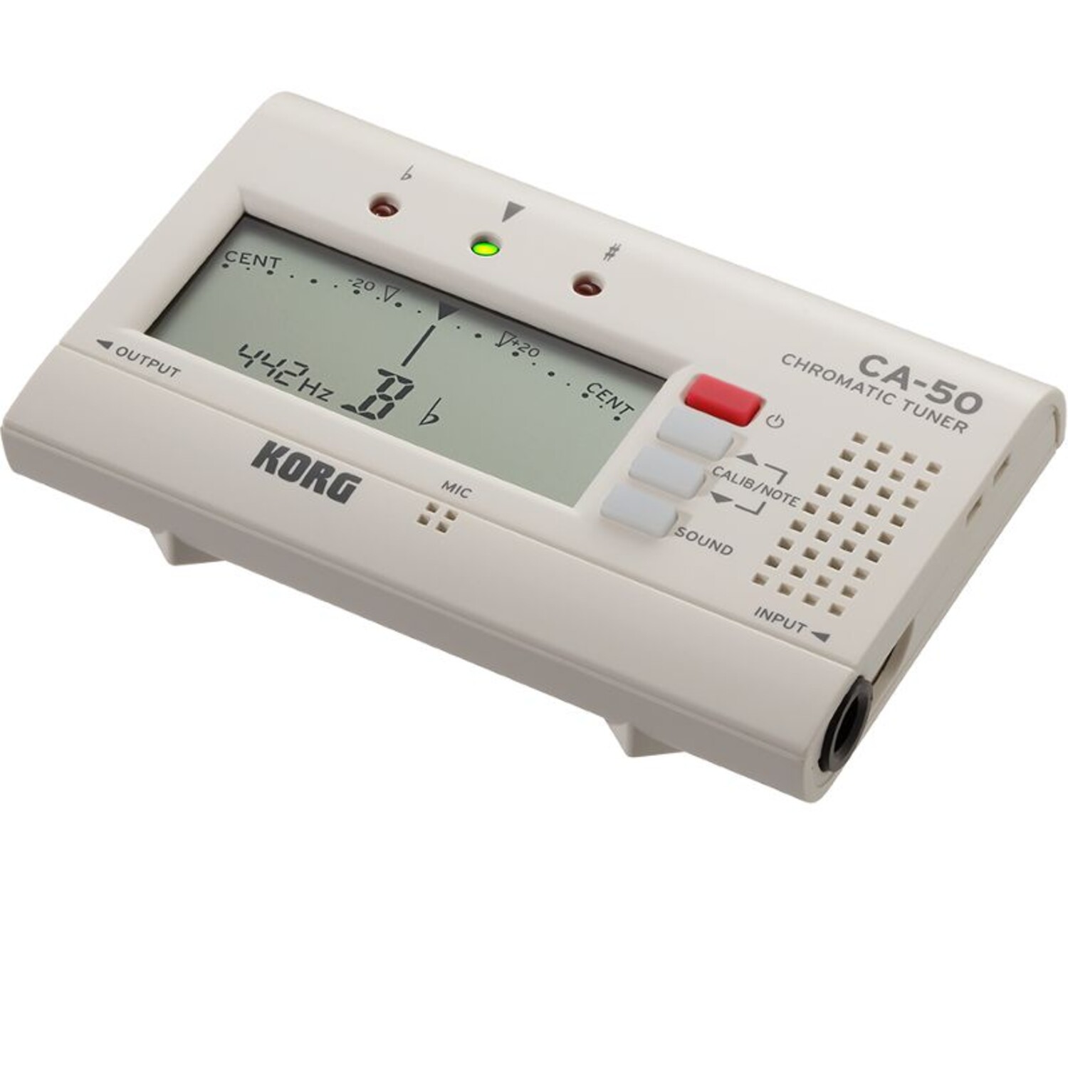 Korg Chromatic Tuner w/ Output Jack, Folding Stand CA-50 White - Image 3