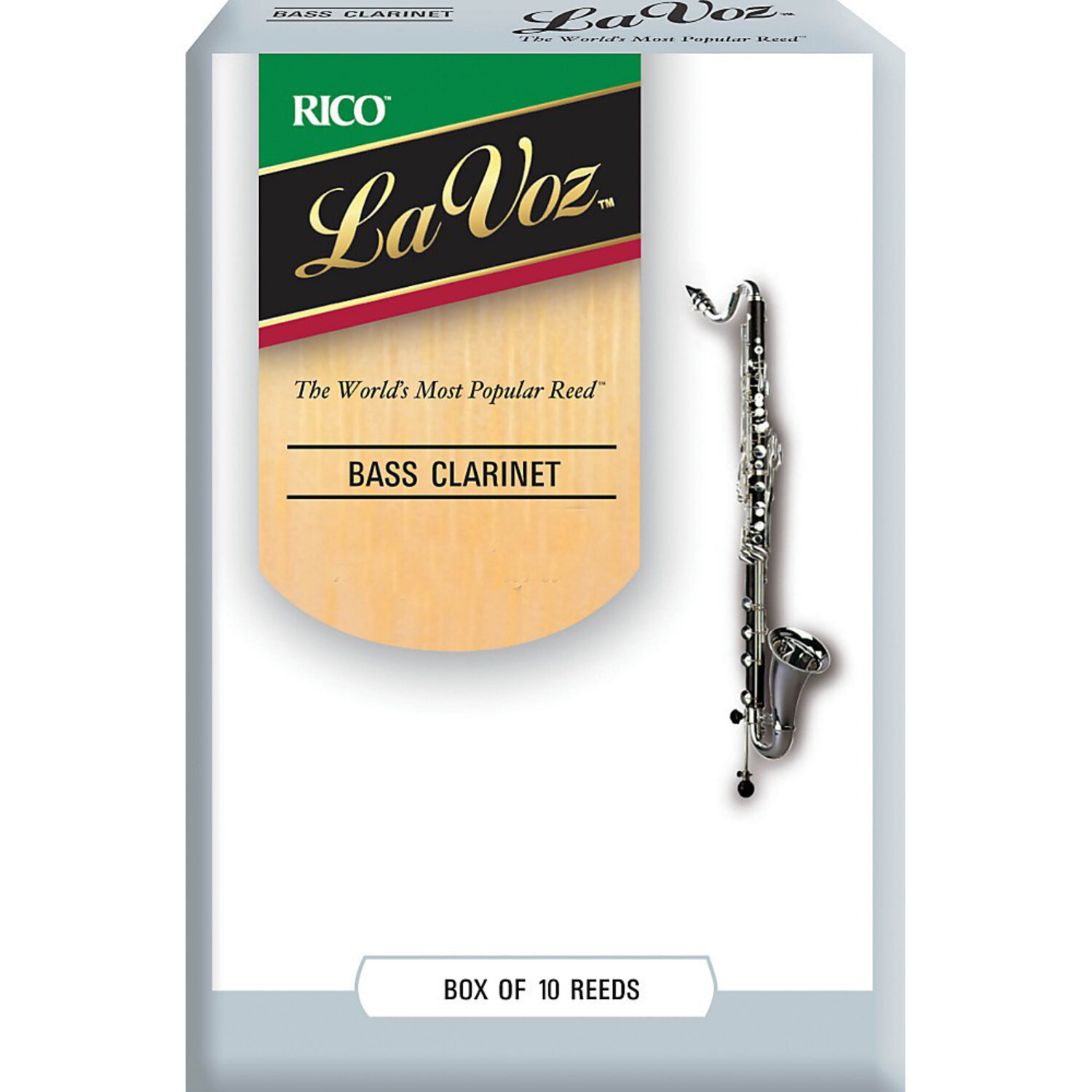 Rico La Voz Bass Clarinet Reeds, Box of 10 - Image 2