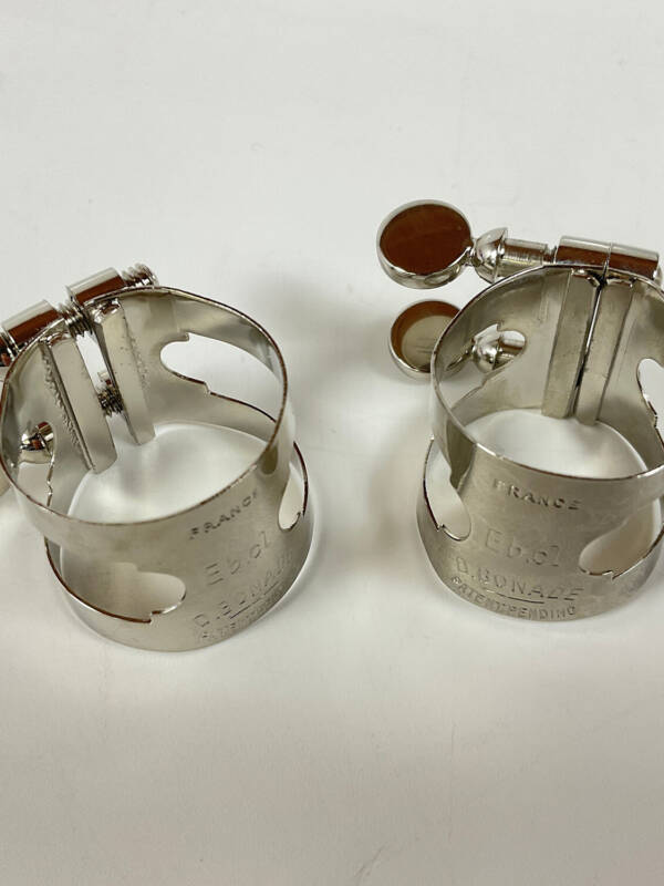 Eb Clarinet Ligature Lot 1 (Two Bonade Ligatures, Nickel) [41284]