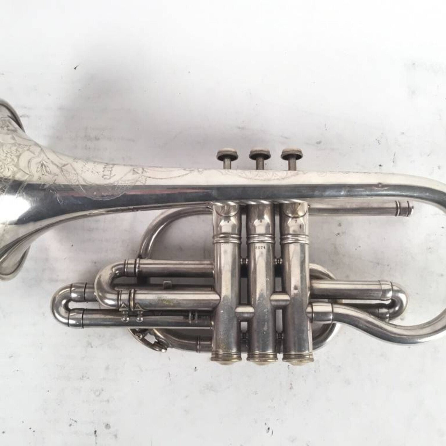 Used Standard Band Instrument Company Bb Cornet (SN: 2074) - Image 3