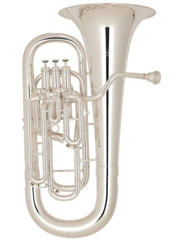 Miraphone 1258A 4 Valve Silver Plated Compensating Euphonium w/ case