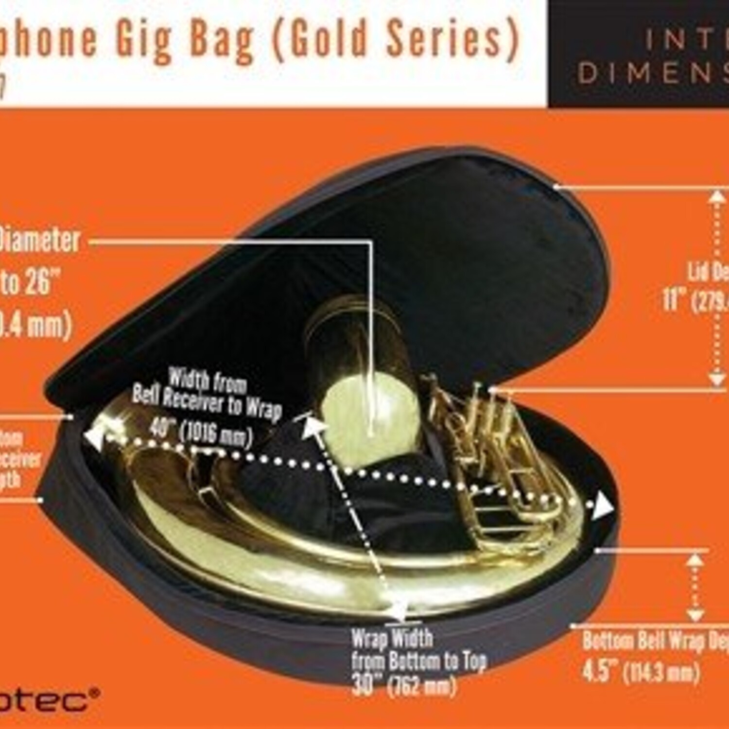 Protec C247 Sousaphone Gig Bag Gold Series - Image 4