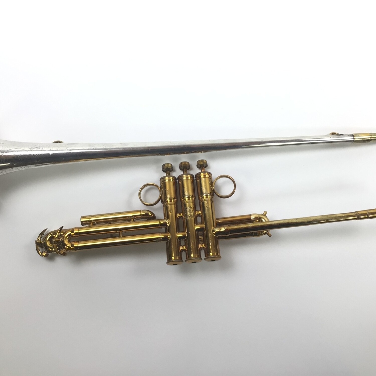 Used King Bb Herald Trumpet, Sterling Silver Bell (SN: 314160) - Image 3