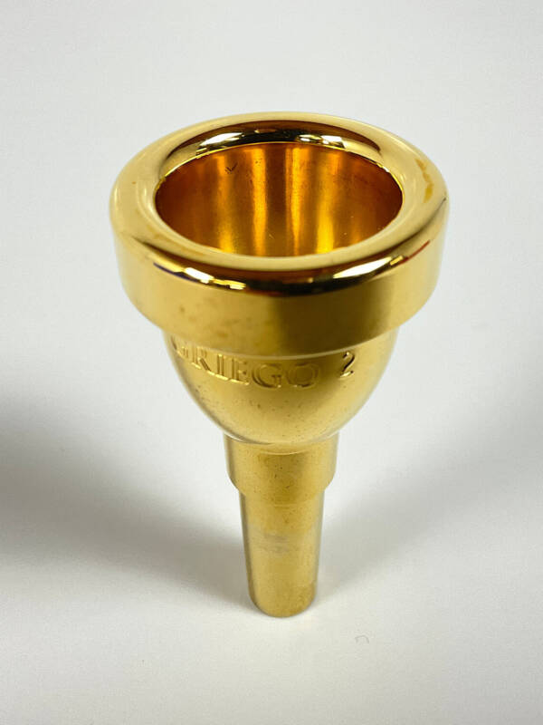 Used Griego 2 Deco Large Shank Trombone, Gold Plate [39821]