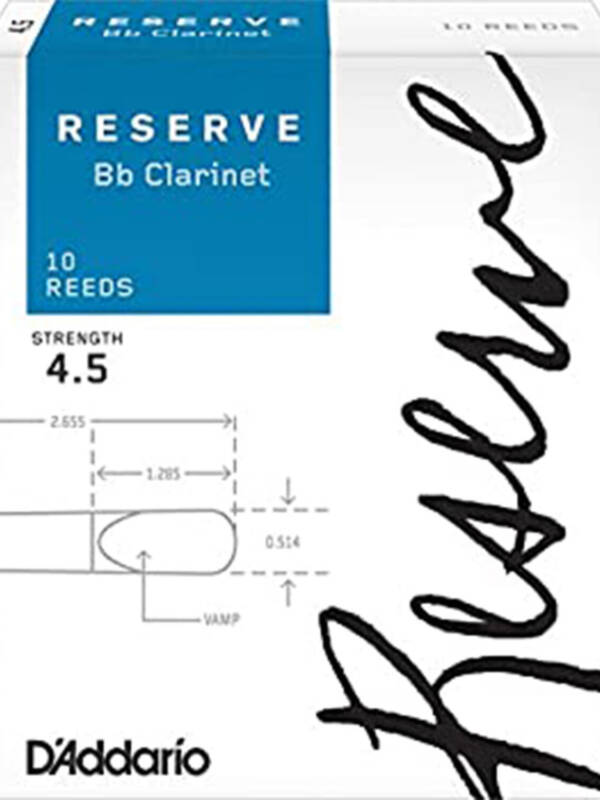 D'addario Reserve Bb Clarinet Reeds, Box of 10 4.5