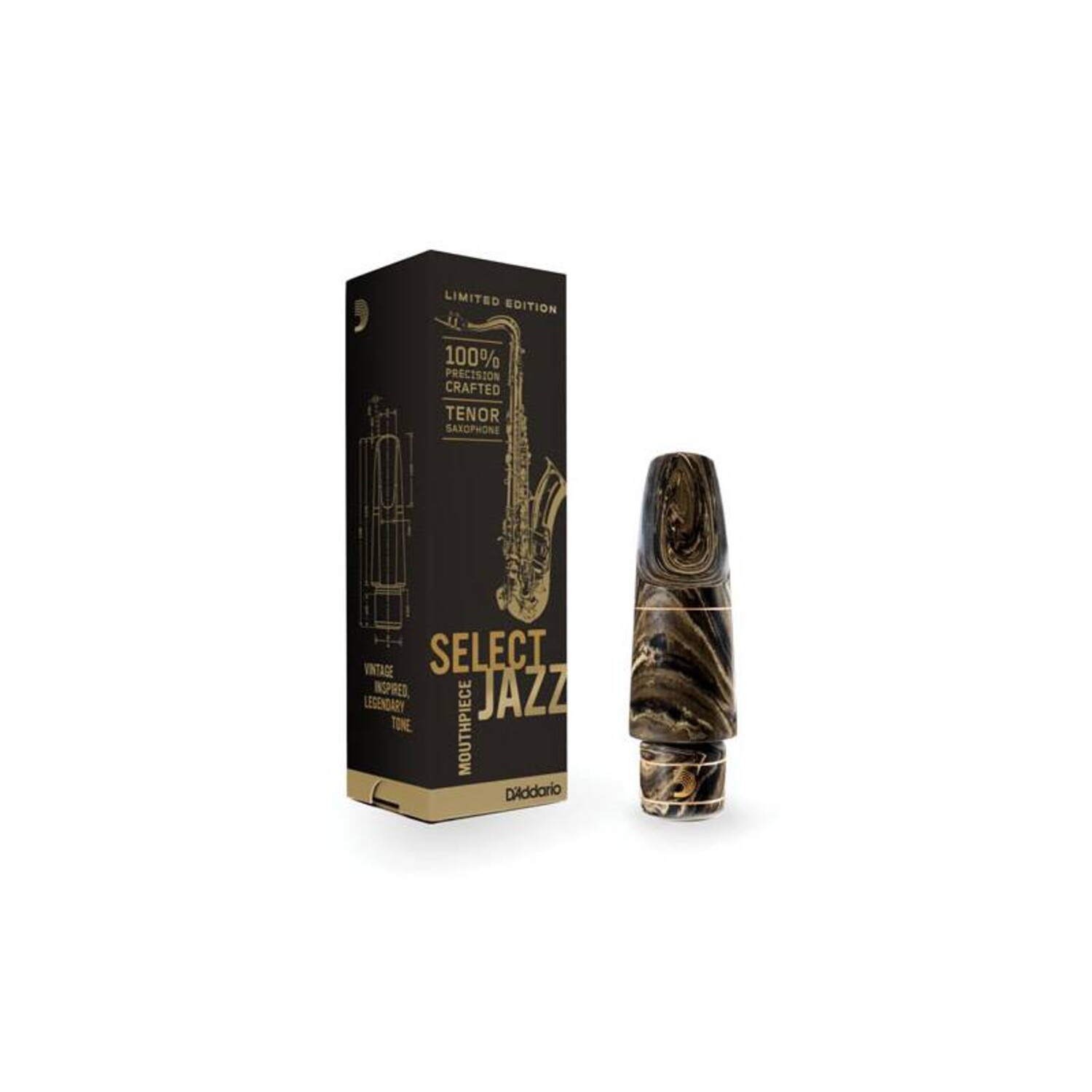 D'Addario Select Jazz Marble Tenor Sax Mouthpiece - Image 3