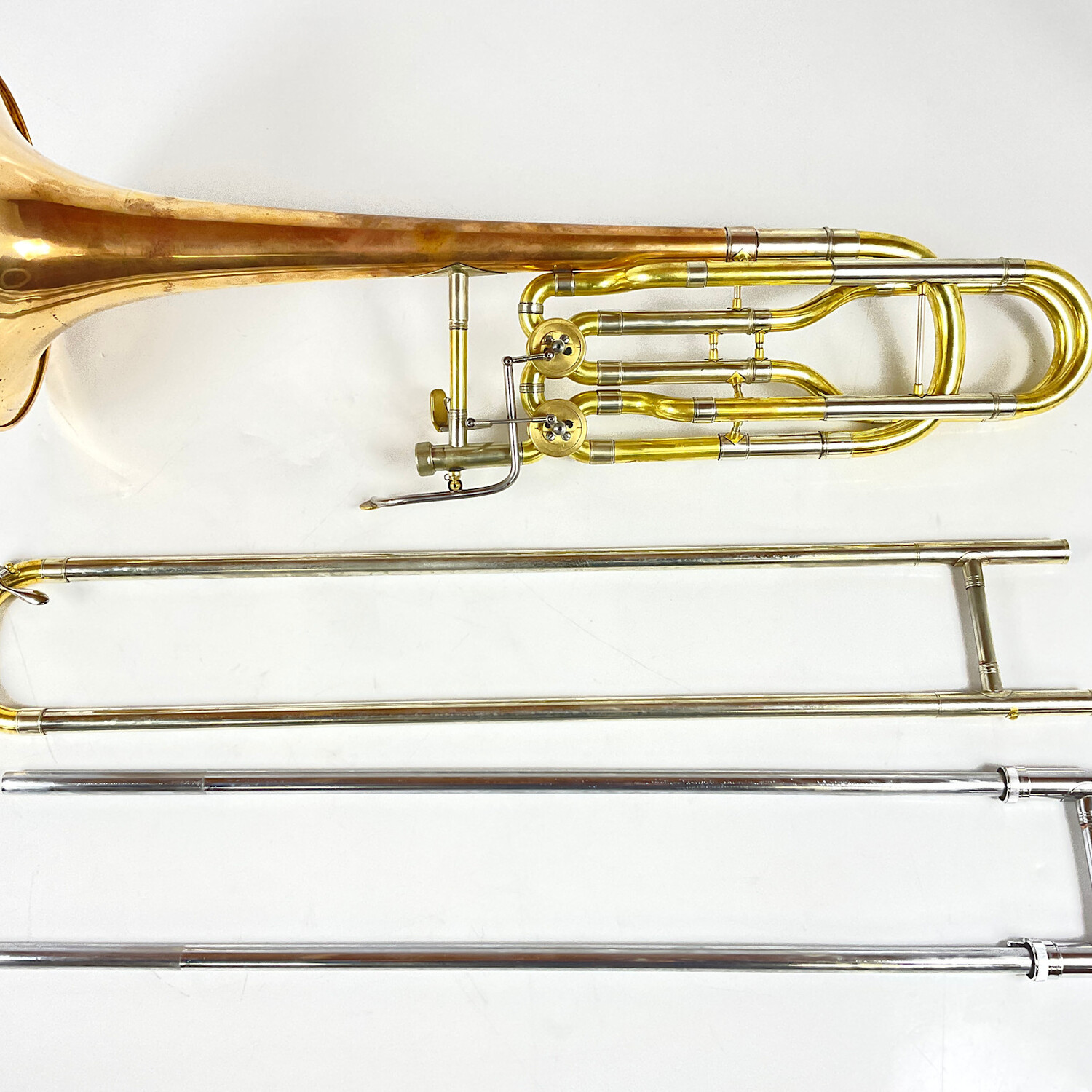 Used Holton TR180 Bb/F/D Bass Trombone with Instrument Innovations Rotors (SN: 100.38) - Image 3