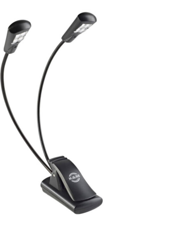 K&M 12246 Music Stand Light Double 4 LED FlexLight